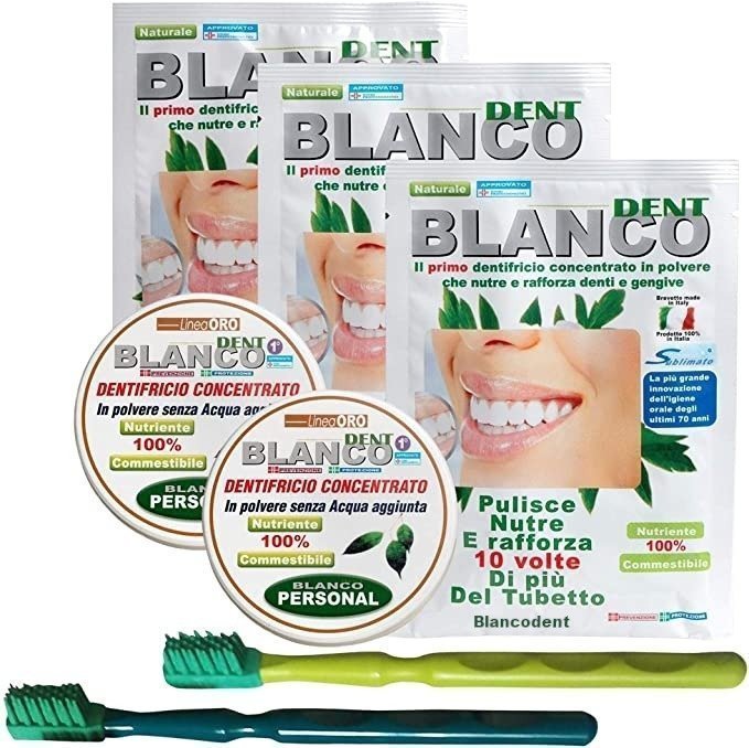 Due kit completi con Due spazzolini OralGum di nostro brevetto e una busta in omaggio